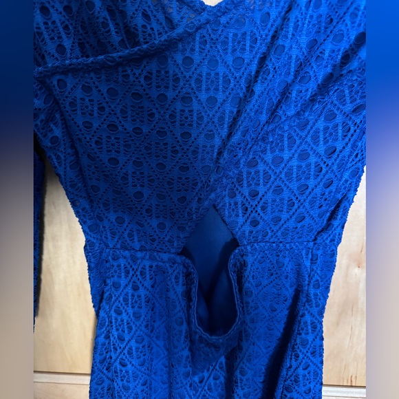 Charlotte Russe Royal Blue 3/4 Sleeve Dress - Picture 5 of 9